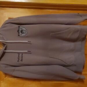 WOMENS NFL FANATICS HOODIE RAIDERS SIZE L GRAY
